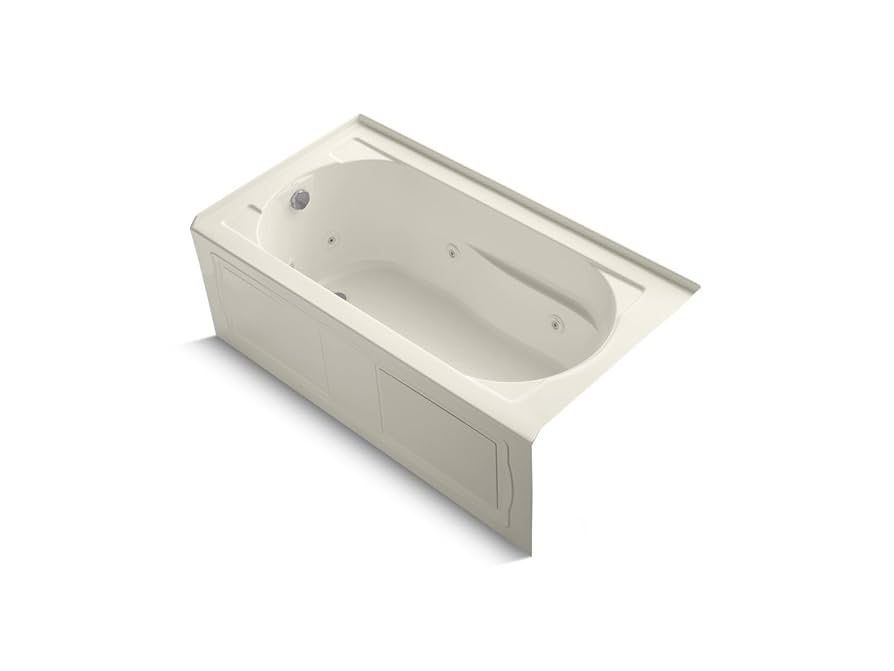 Kohler K-1357-LA-96 5 ft. 8-Jet Tub w/3-Side Tile Flange